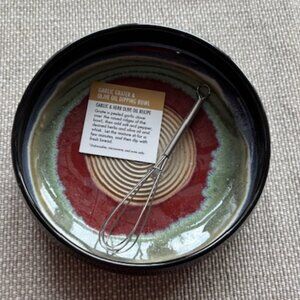 Ceramic Garlic Grater & Dipping Bowl - New